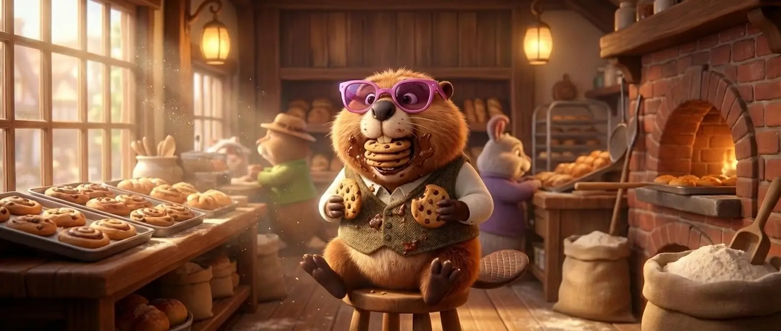 Cookies stacked on a dark surface